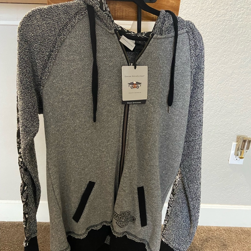 Harley Davidson zip up hooded jacket